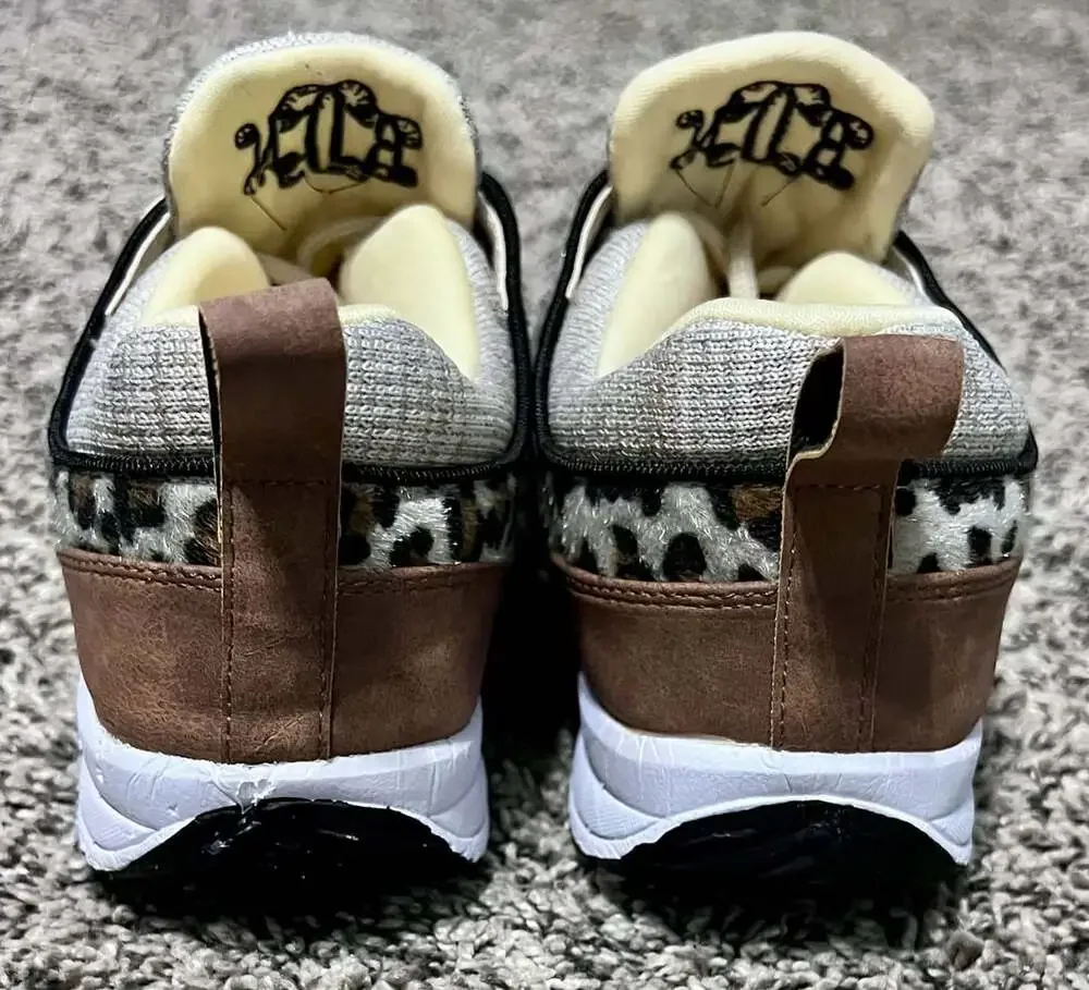 Marleylilly Animal Print Low Top Sneakers Size 7 Leopard Animal Print